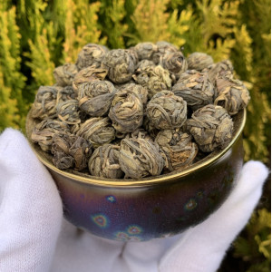 Зеленый чай Люй Лун Чжу большая Жемчужина Дракона 100 г